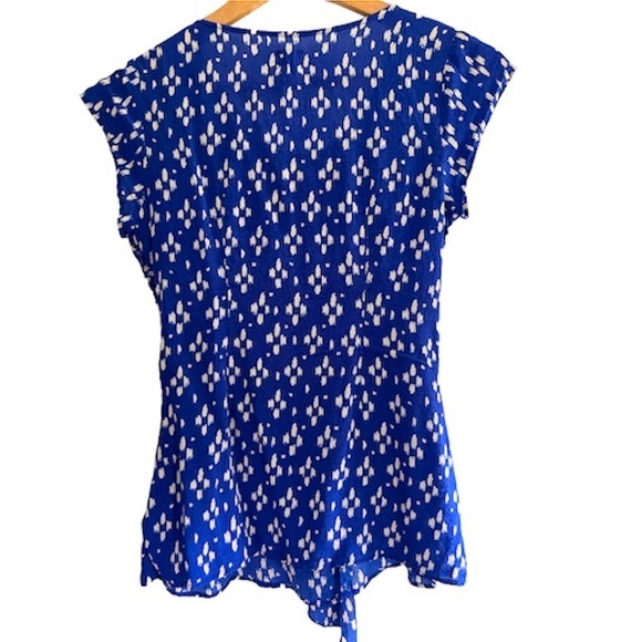 Anthropologie edme & esyllte Navy & White Top Size 0 - Picture 2 of 8